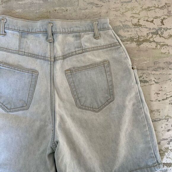 Denim Republic Vintage Pleated Front High Rise Denim Shorts - Picture 10 of 11